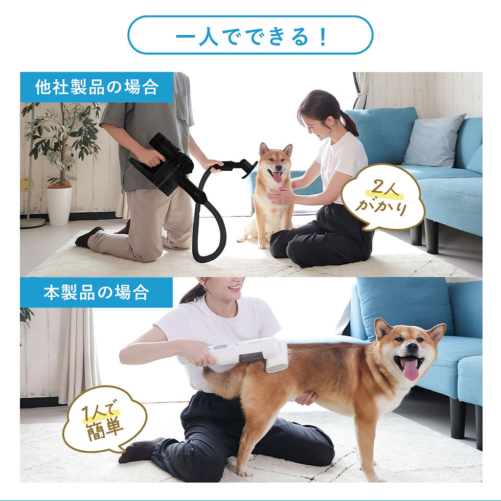 サムネイル： ペット吸龍SUIRYU FOR PET ペット用ハンディ掃除機