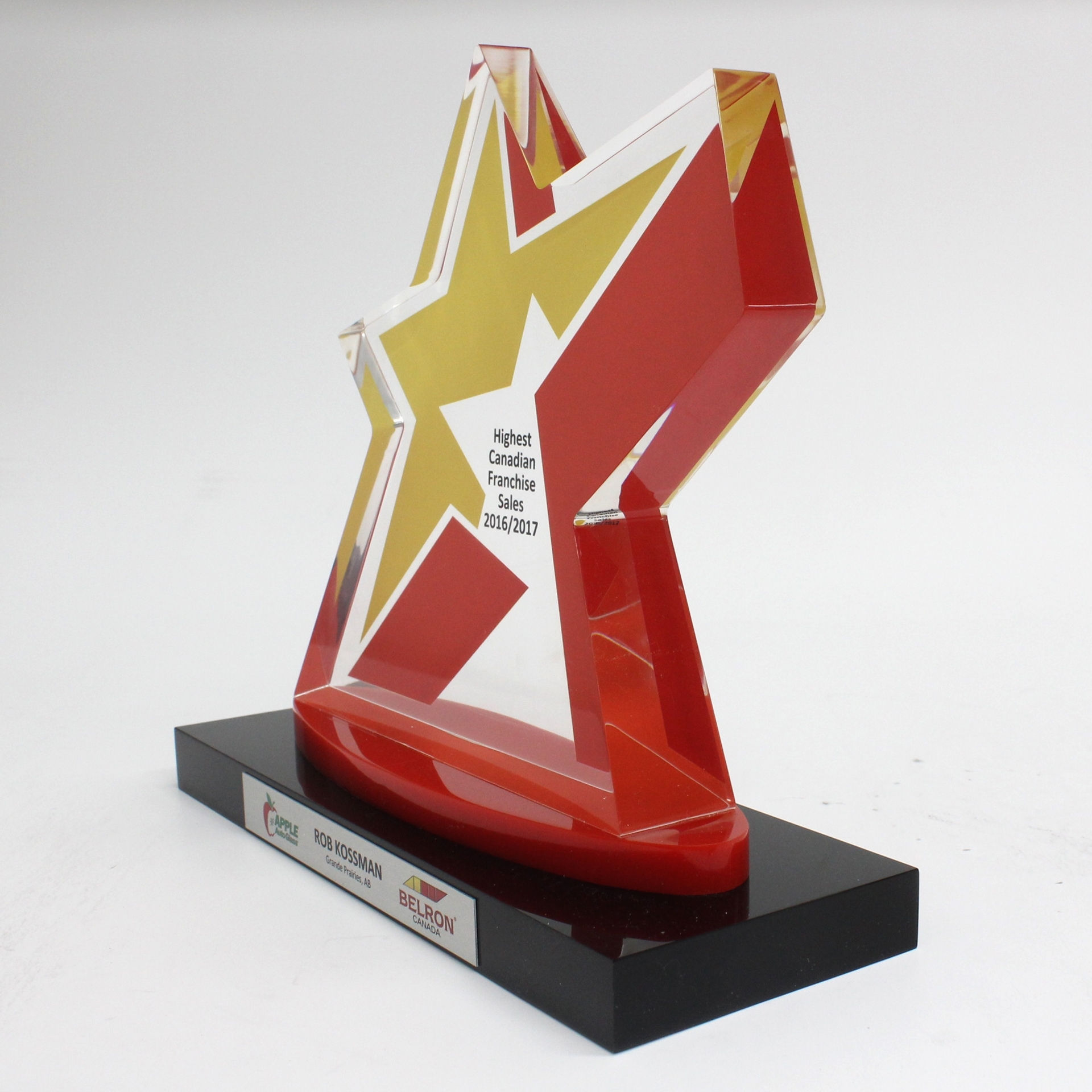 Bespoke - Acrylic Trophy - Belron