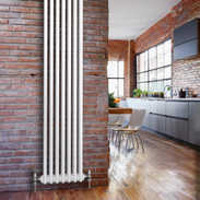 classic white verticle column radiator