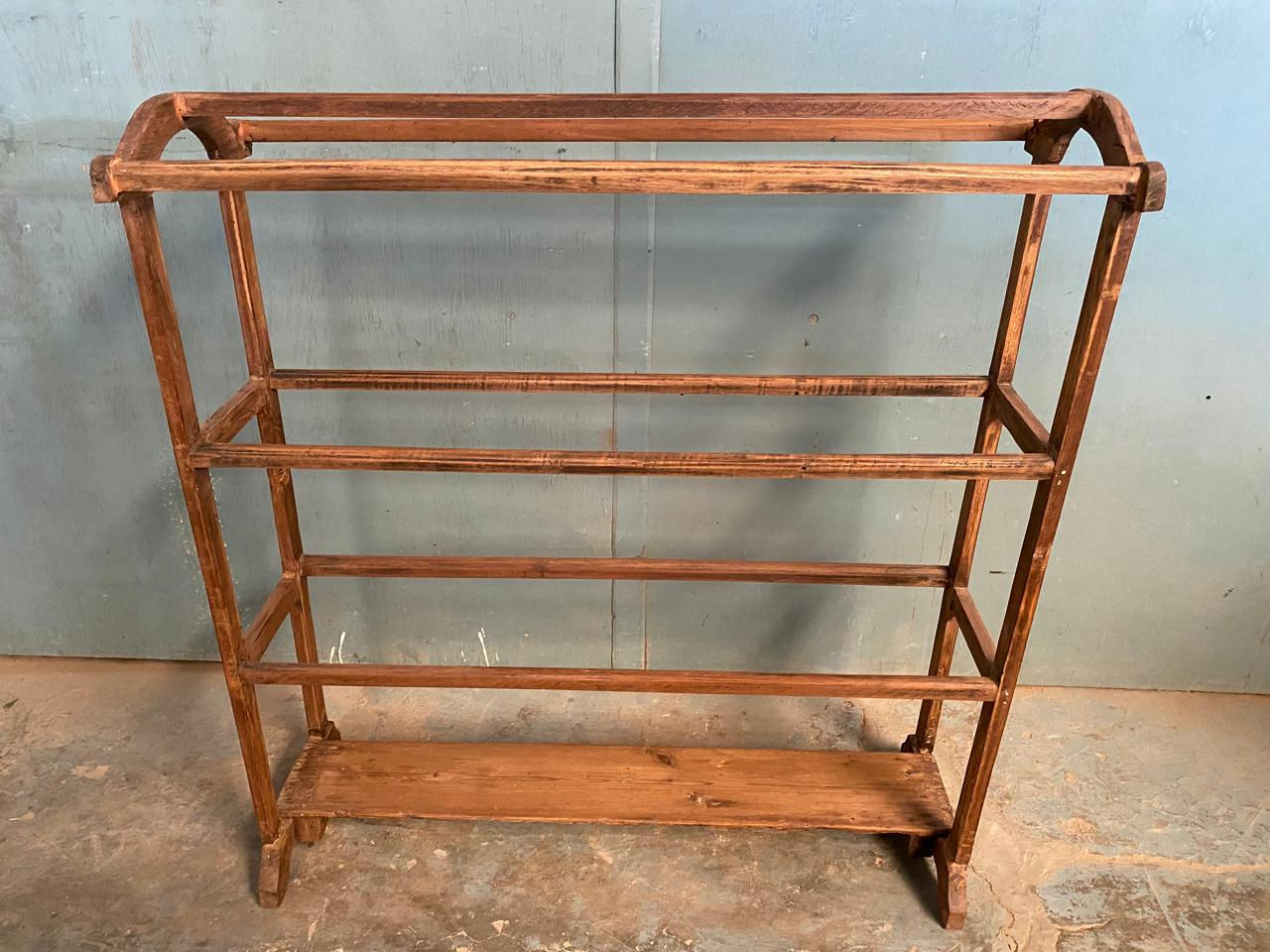 OLD BIG BATHROOM TOWEL STAND IN TEAK WOOD