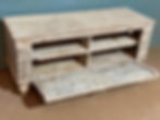 Thumbnail: OLD BOX SHOE RACK ON 4 ROUND LEGS