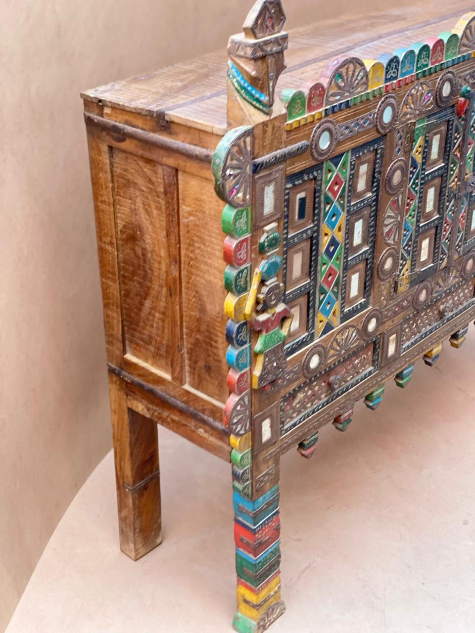 Thumbnail: RARE OLD COLORFUL ORNAMENTAL BUFFET CONSOLE