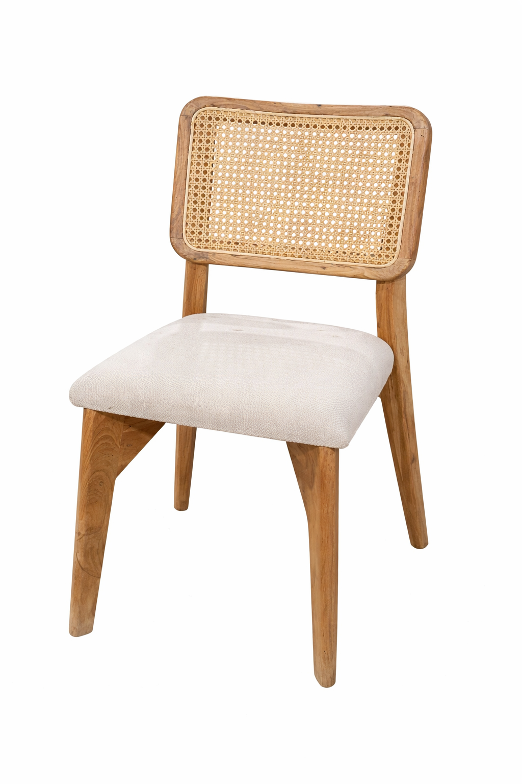 NEW DINING CHAIR - NATURAL CANE BACK & COTTON SEAT