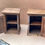 Thumbnail: PAIR OF OLD BLUE FRONT BEDSIDE CABINETS