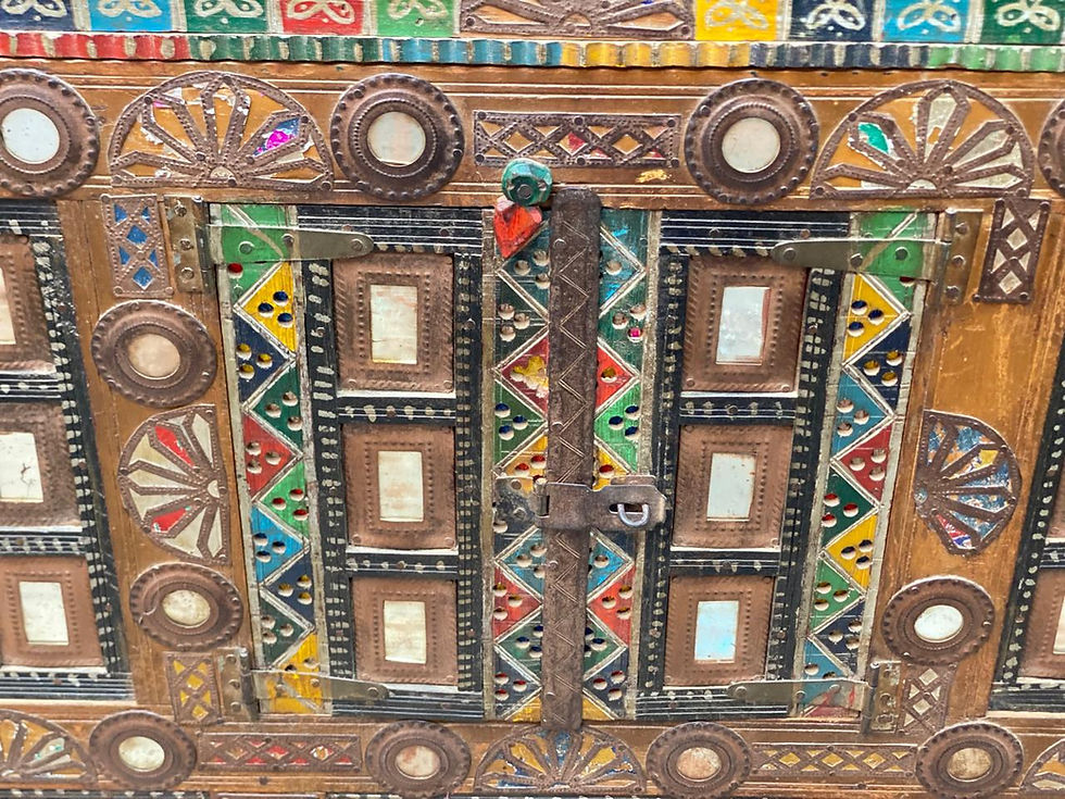 Thumbnail: RARE OLD COLORFUL ORNAMENTAL BUFFET CONSOLE