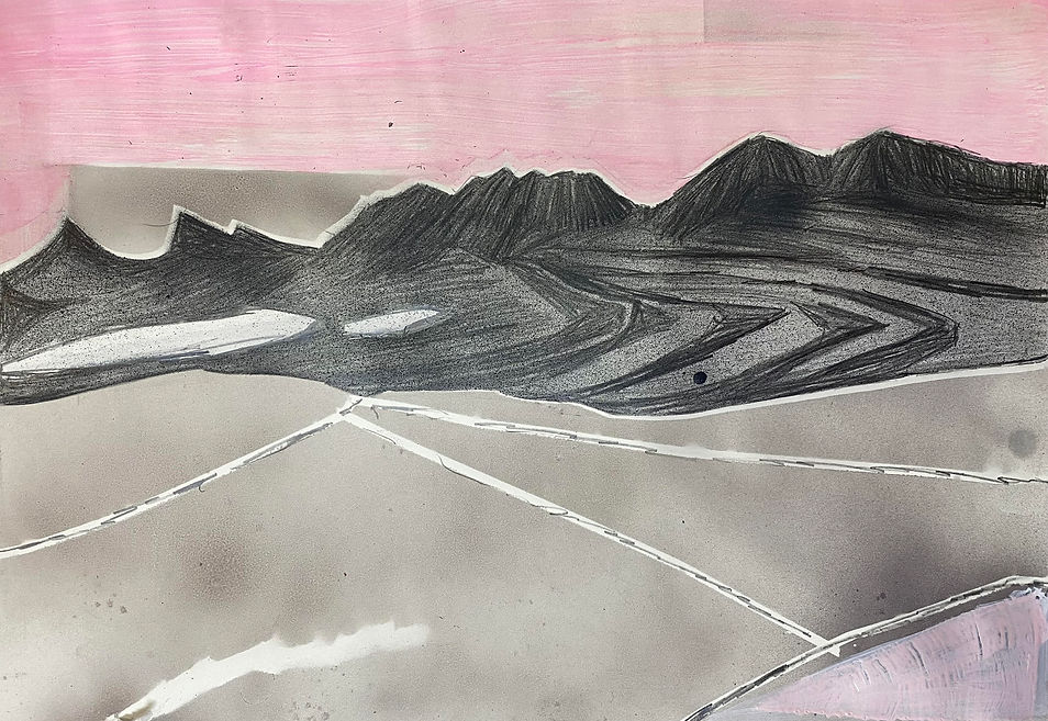 טליה ישראלי, ערבה ( מתווה ), טכניקה מעורבת על נייר, 2023.jpg