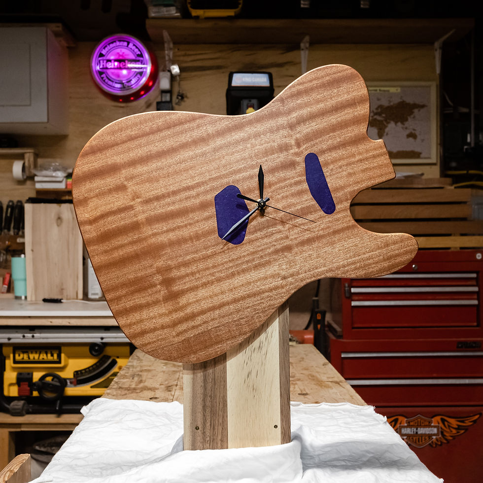 Thumbnail: Sapele Telecaster Clock / Hanging Guitar Clock