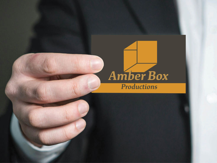 Amber Box Productions Business Card Mock up (Front)