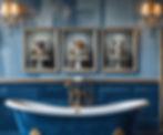 Bathroom art print designed in the UK