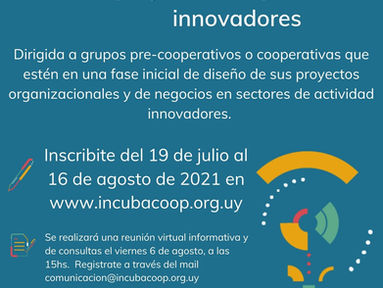 Nueva oportunidad para presentarse a Incubacoop: apoyo a emprendimientos cooperativos innovadores