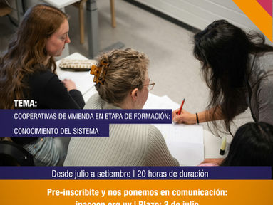 Nuevo plazo de inscripción - Formación Procoop: sistema cooperativo de vivienda