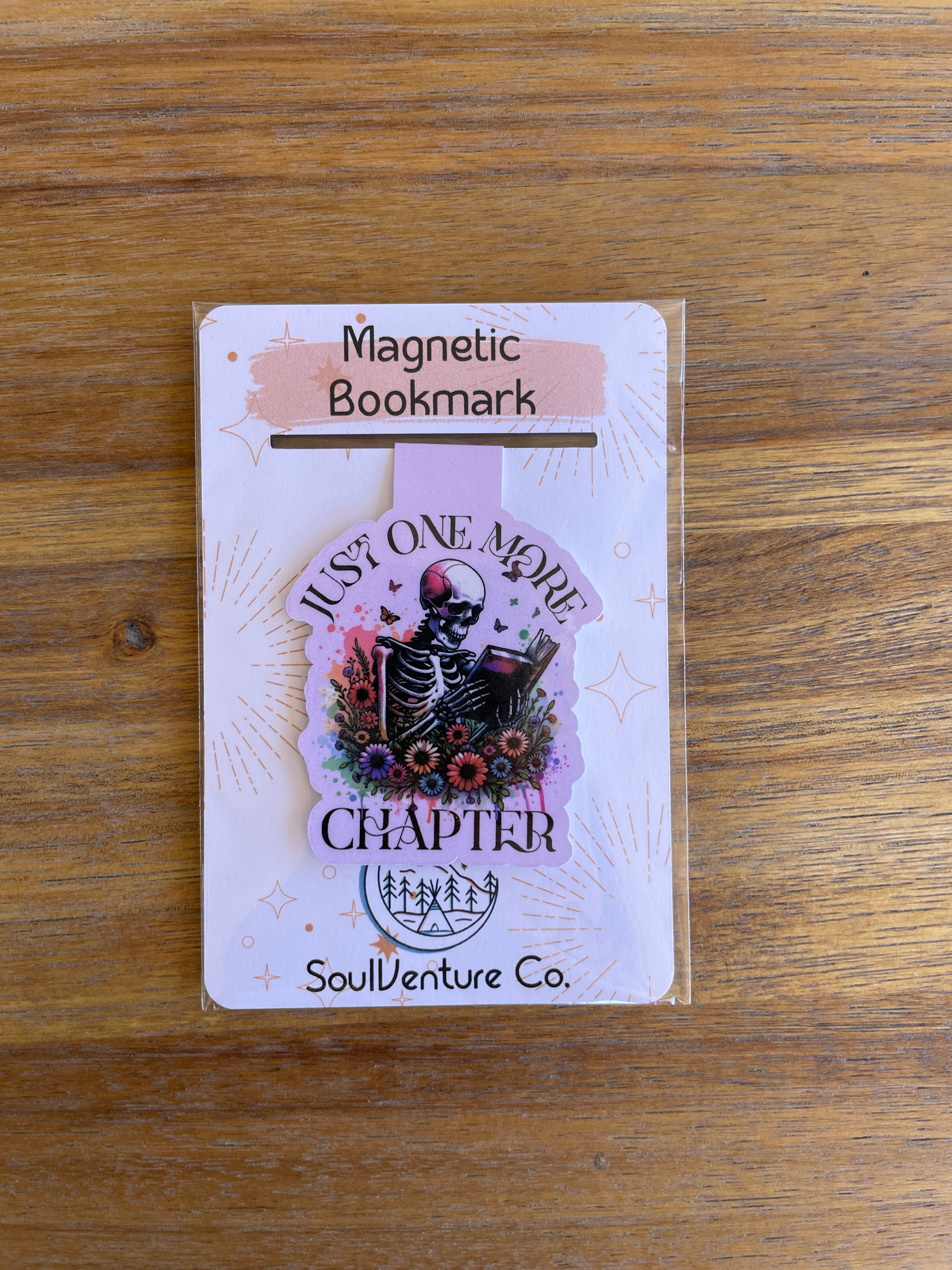 Just One More Chapter Skeleton Magnetic Bookmark