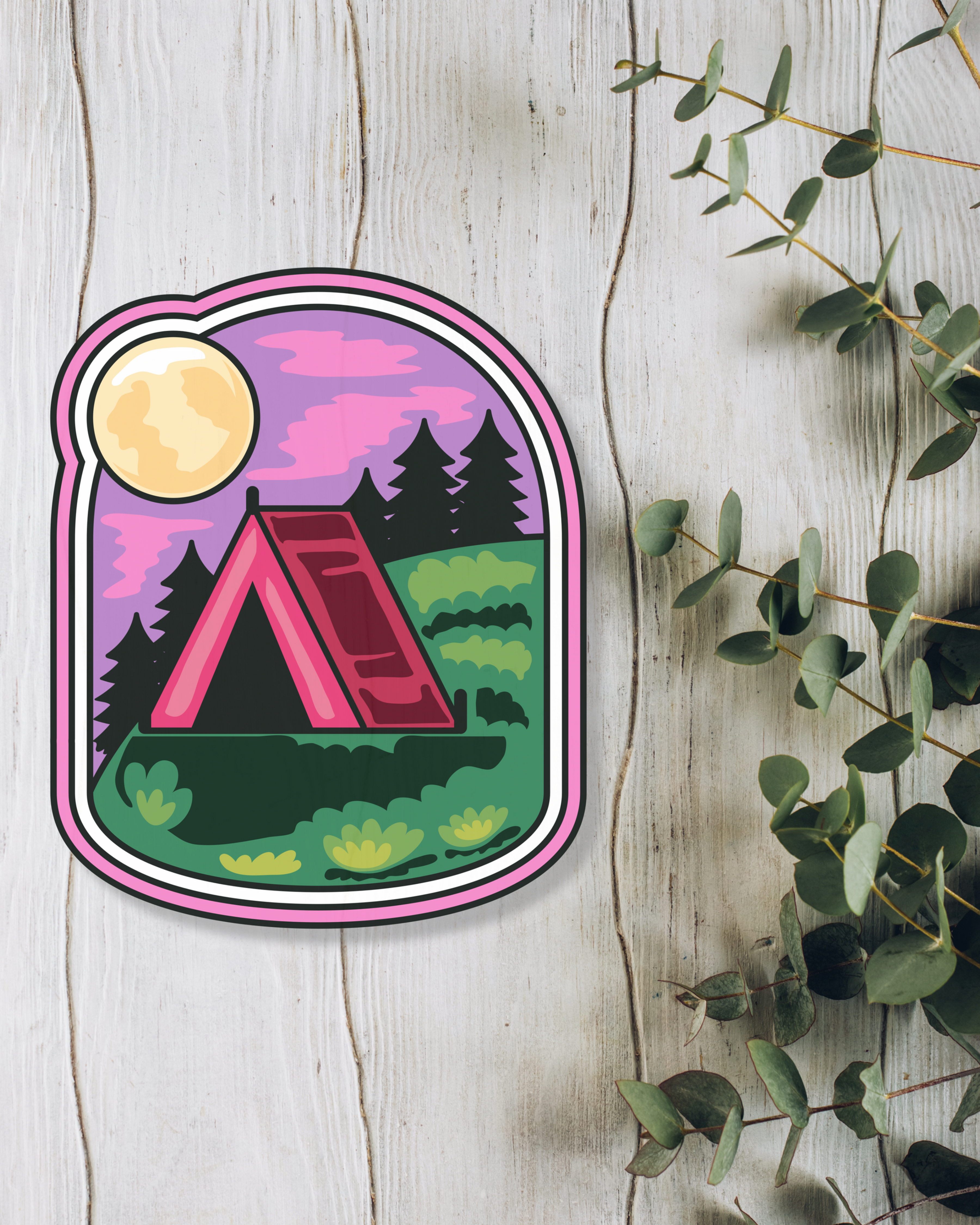 Tent Nights Water Resistant Sticker