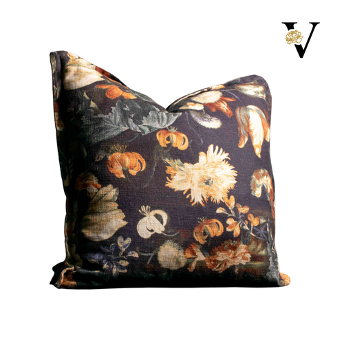 Floral with Plain Scatter Cushion Covers Velvet ID