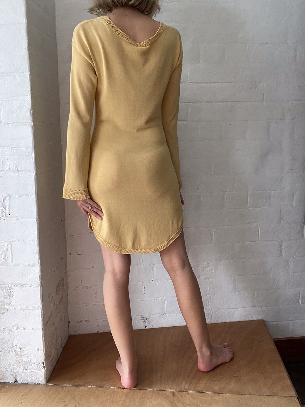 Thumbnail: TIGERLILY Summer Knit Butter Yellow Dress - Size 6-10
