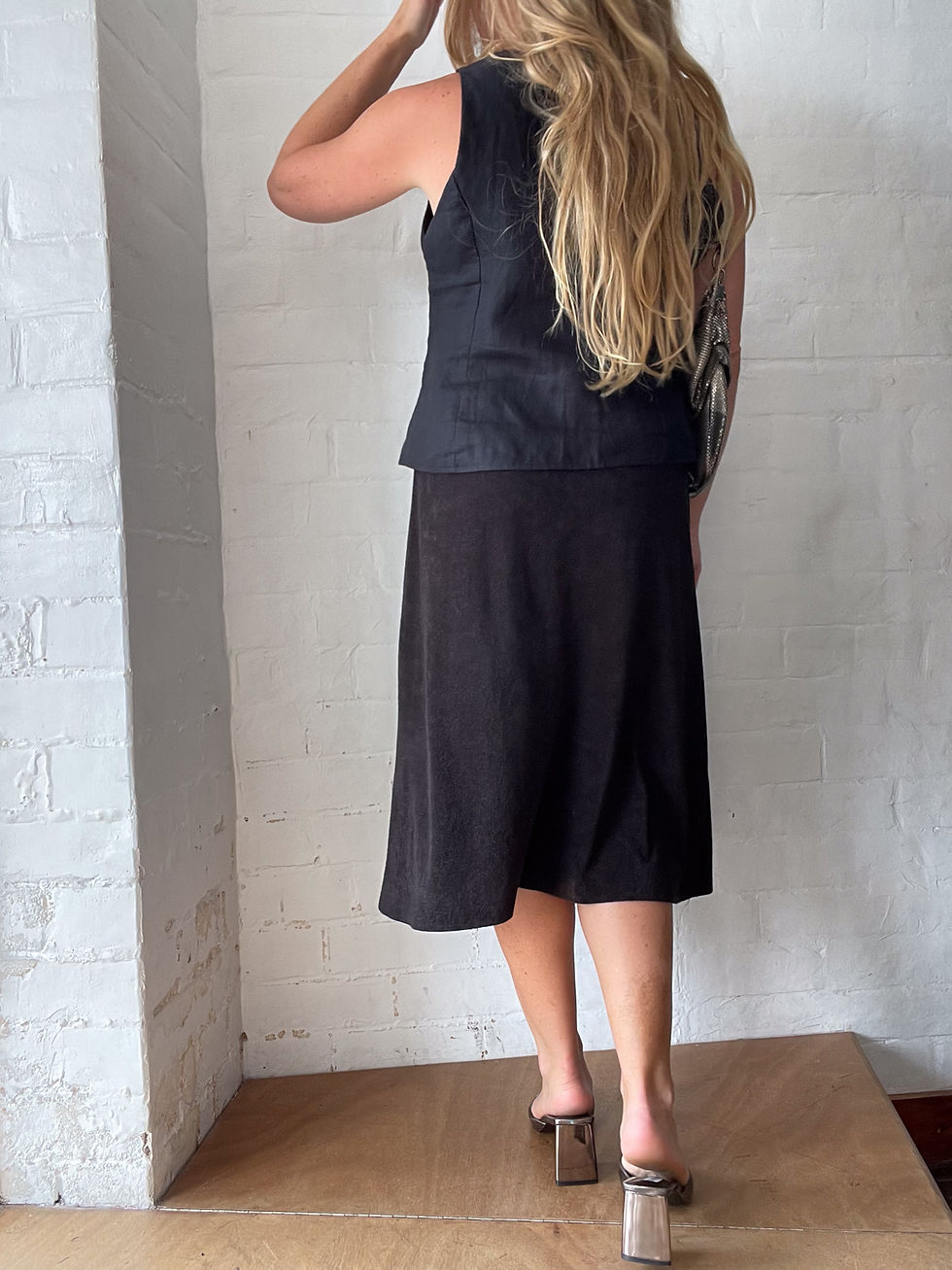 Thumbnail: VINTAGE Terry Towelling Skirt - Size 10-12