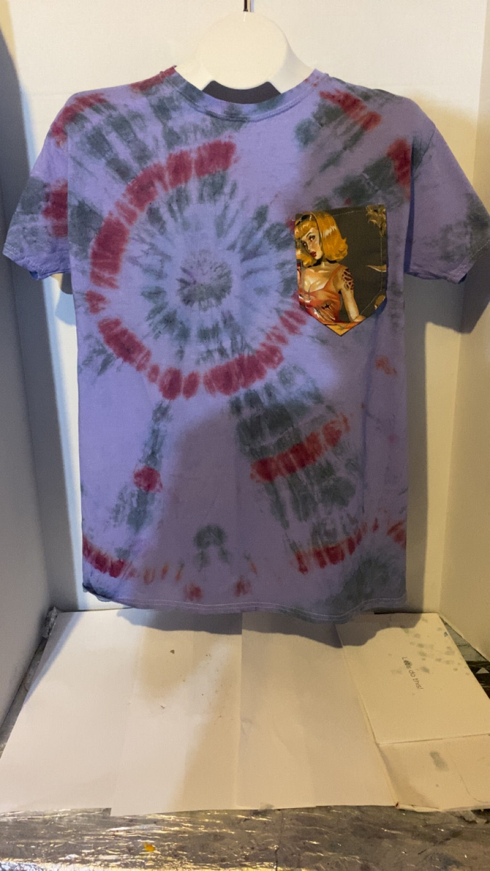 Grey beauty and brains pocket on tie dye