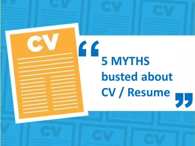 5 myths busted about CV Writing