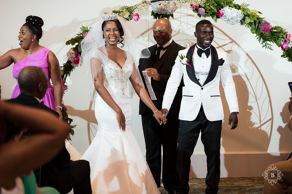 Northern Virginia Culpeper Center and Suites wedding ceremony bride and groom named husband and wife