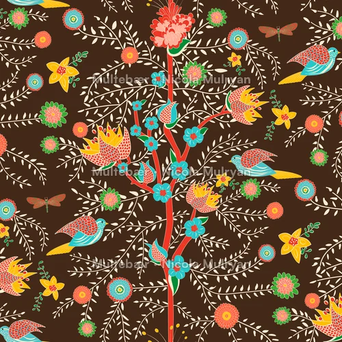 Vibrant Nature – mønsterdesign av Nicola Mulryan, Multebær