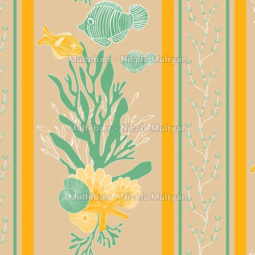 Ocean Garden - Collection – mønsterdesign av Nicola Mulryan, Multebær