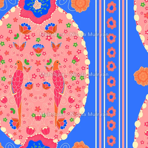 Vintage Bloom – mønsterdesign av Nicola Mulryan, Multebær