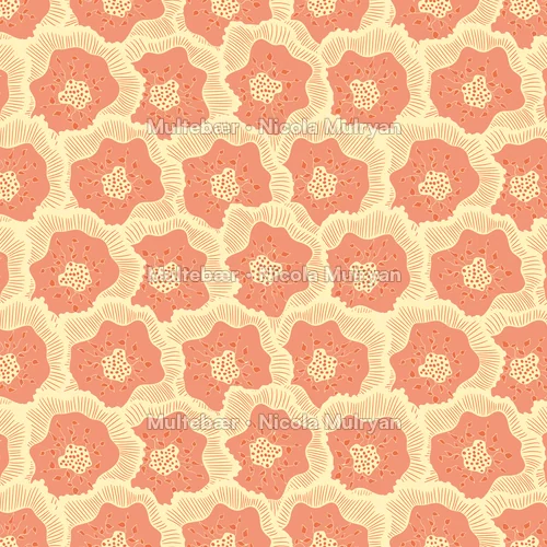 Vintage Bloom Collection – mønsterdesign av Nicola Mulryan, Multebær