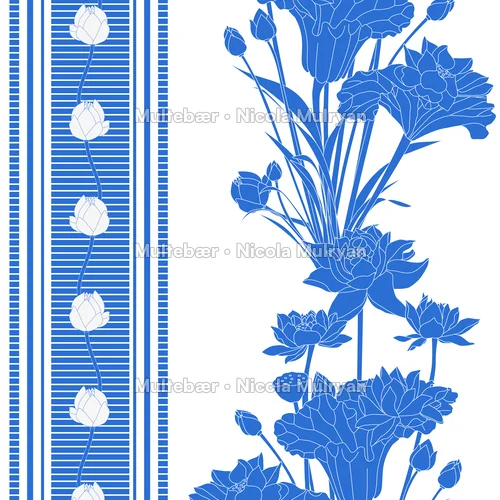 Lotus Blu – mønsterdesign av Nicola Mulryan, Multebær