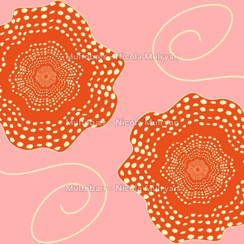 Vintage Bloom Collection – mønsterdesign av Nicola Mulryan, Multebær