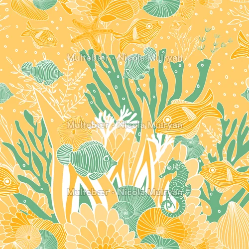 Ocean Garden - Collection – mønsterdesign av Nicola Mulryan, Multebær