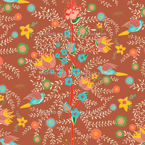 Vibrant Nature – mønsterdesign av Nicola Mulryan, Multebær