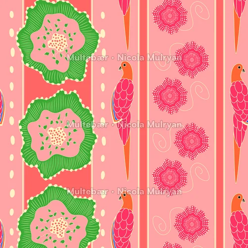Vintage Bloom Collection – mønsterdesign av Nicola Mulryan, Multebær