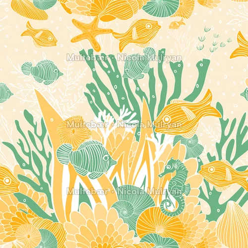 Ocean Garden – mønsterdesign av Nicola Mulryan, Multebær