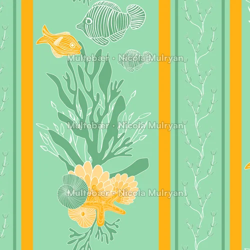 Ocean Garden - Collection – mønsterdesign av Nicola Mulryan, Multebær