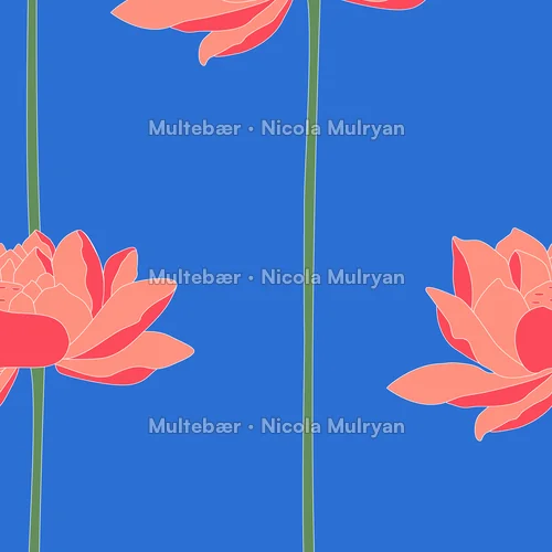 Lotus Garden – mønsterdesign av Nicola Mulryan, Multebær