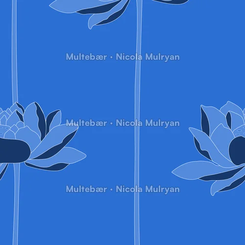 Lotus Garden – mønsterdesign av Nicola Mulryan, Multebær