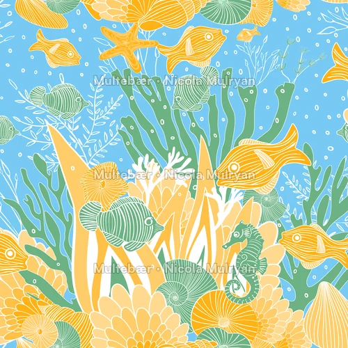 Ocean Garden – mønsterdesign av Nicola Mulryan, Multebær