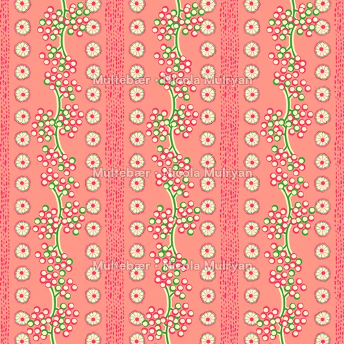 Vintage KeepSake – mønsterdesign av Nicola Mulryan, Multebær