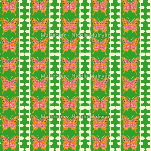Art Deco Deer & Nature Collection – mønsterdesign av Nicola Mulryan, Multebær