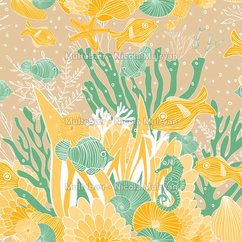 Ocean Garden – mønsterdesign av Nicola Mulryan, Multebær