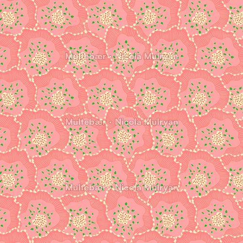 Vintage Bloom Collection – mønsterdesign av Nicola Mulryan, Multebær