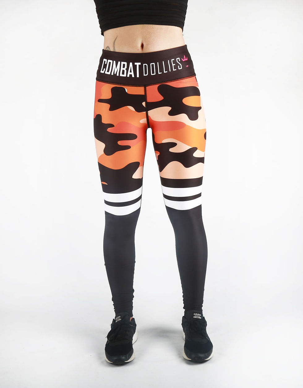 Thumbnail: Orange Camo Stripe Fitness Leggings