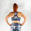 Thumbnail: Navy Peonies Sports Bra