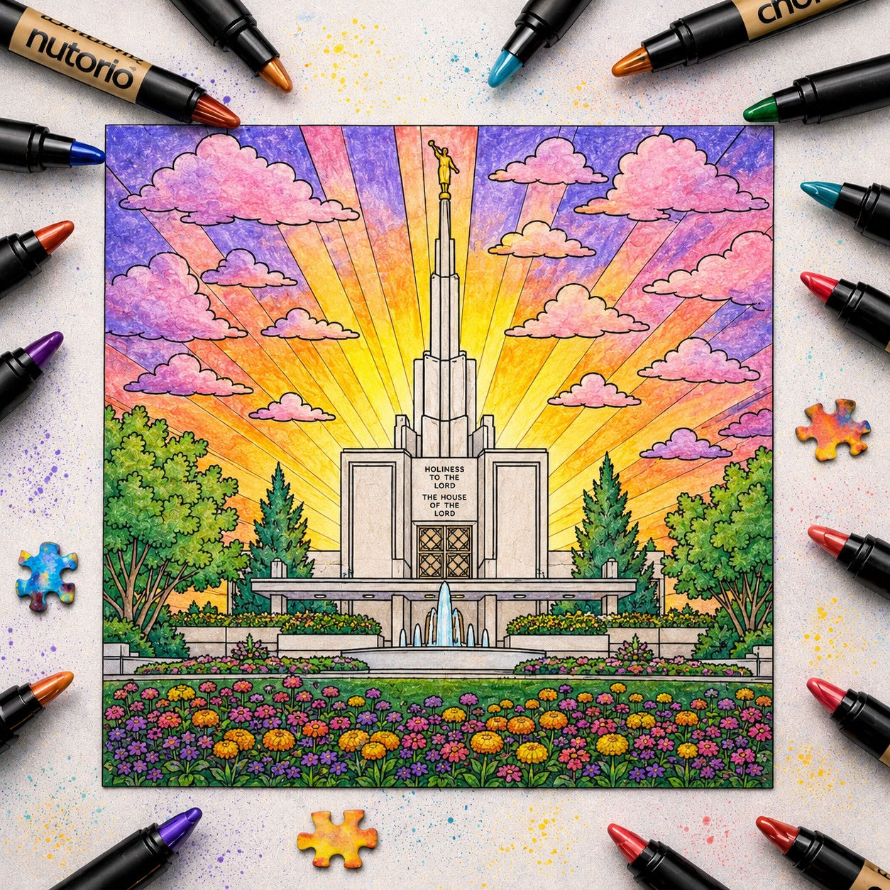Wooden Jigsaw Puzzle - Denver Colorado Temple