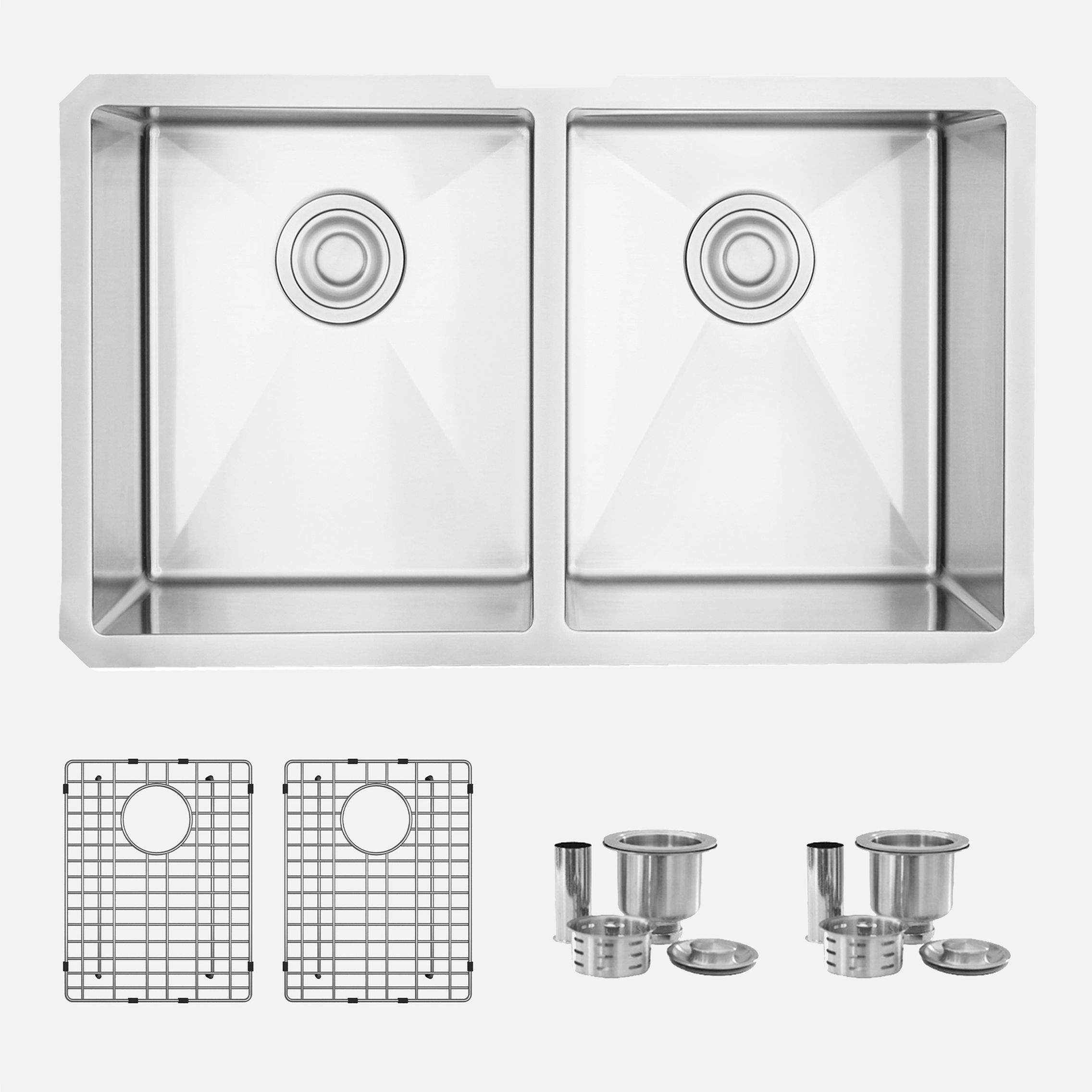 STYLISH 30'' ONYX S-304XG Double Bowl Kitchen Sink