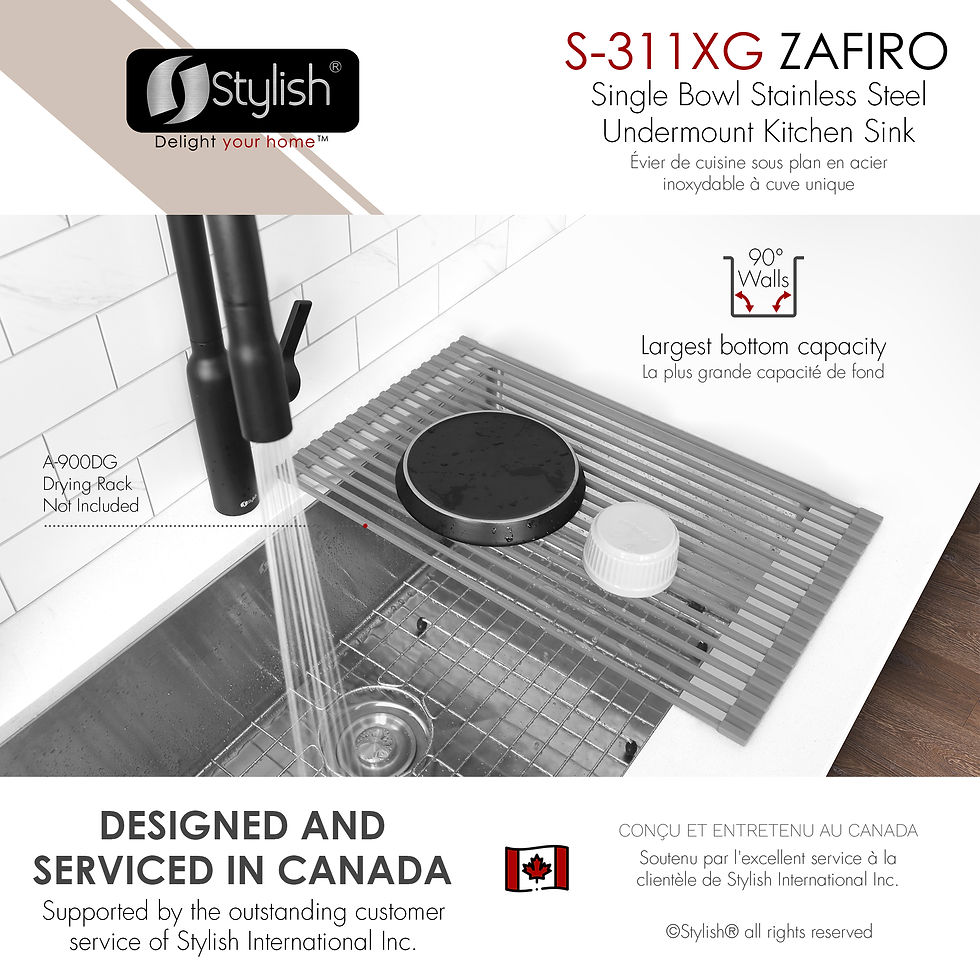 Thumbnail: STYLISH 30'' ZAFIRO S-311XG Single Bowl Kitchen Sink