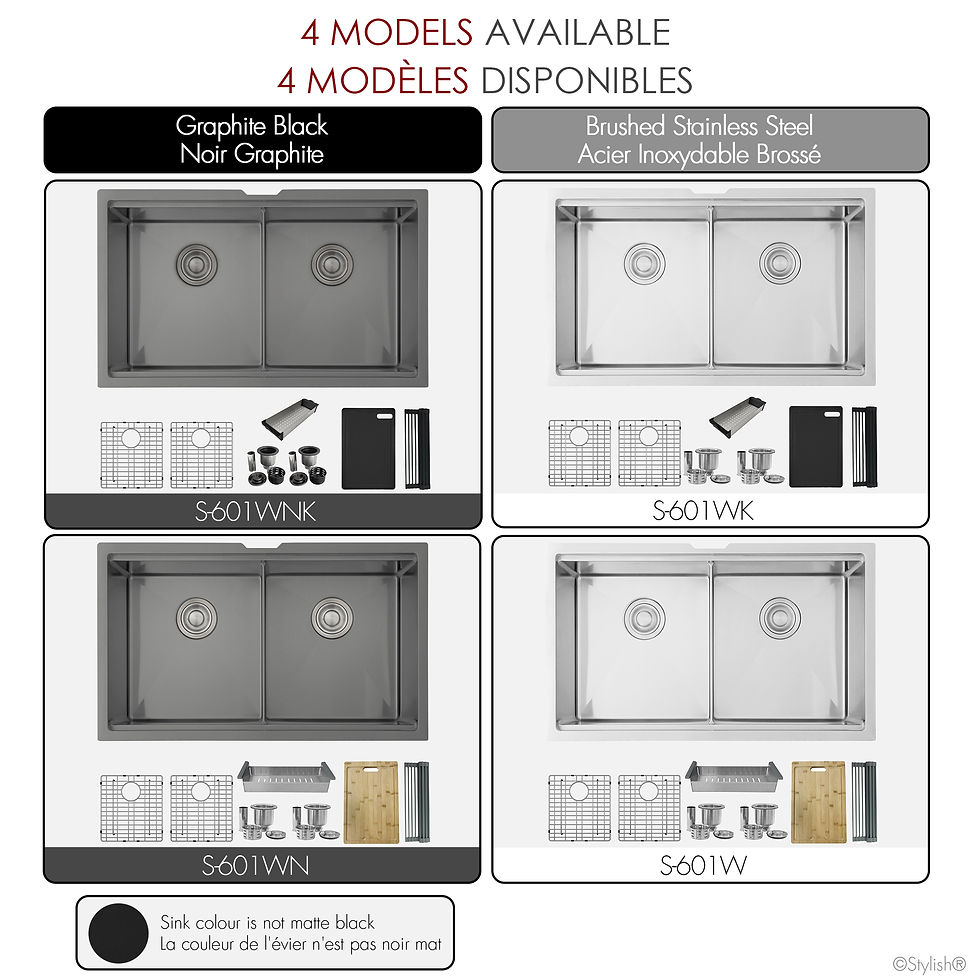 Thumbnail: STYLISH 32'' VERSA32 S-601WK Workstation Double Bowl Kitchen Sink
