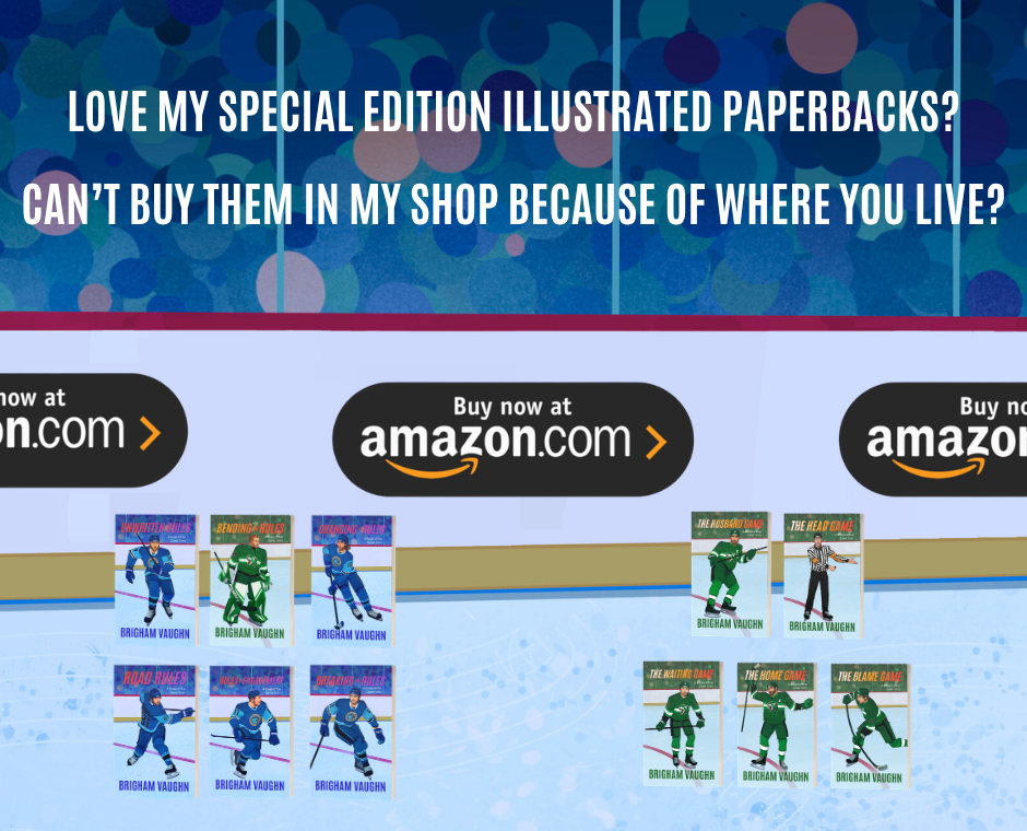 LOVE MY SPECIAL EDITION ILLUSTRATED PAPERBACKS?
CAN'T BUY THEM IN MY SHOP BECAUSE OF WHERE YOU LIVE?
Buy now at amazon.com