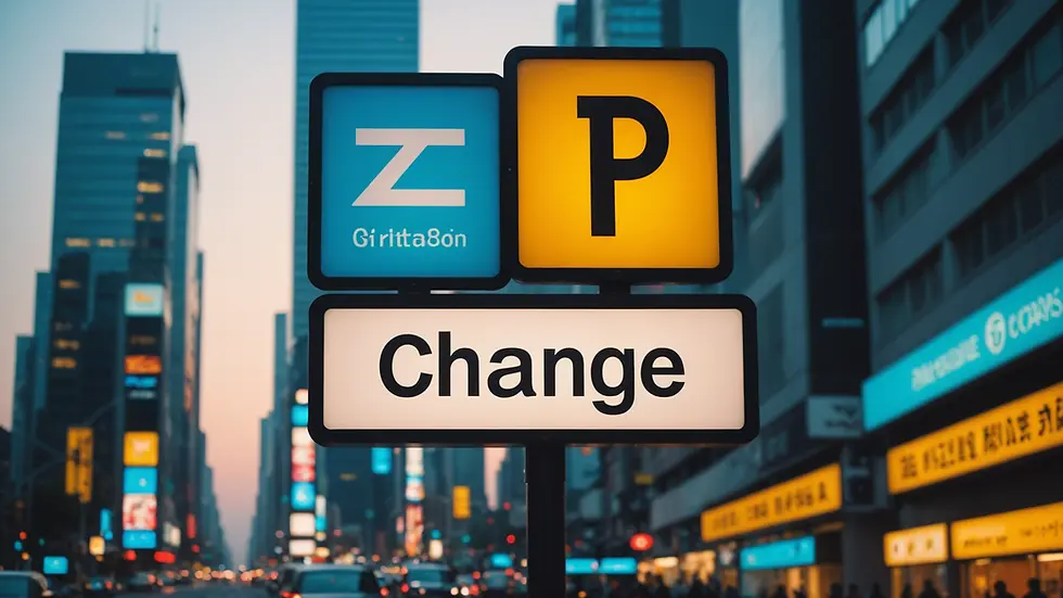 Eye-level view of a signboard indicating a change of name