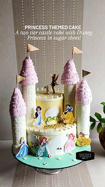 Princess Theme Birthday Cake